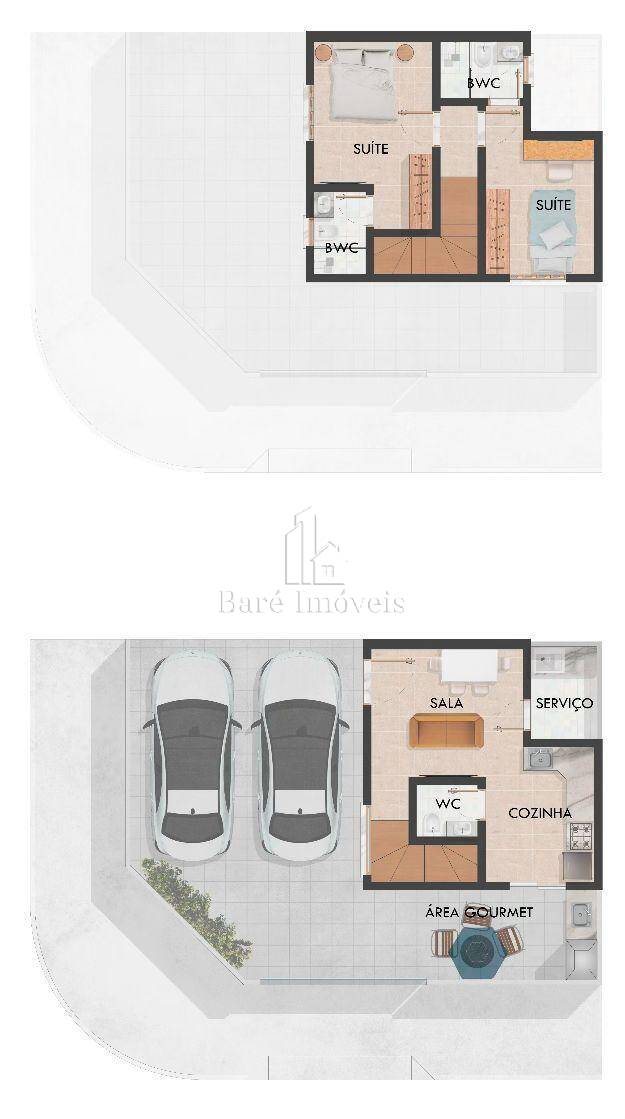 Sobrado, 2 quartos, 85 m² - Foto 2