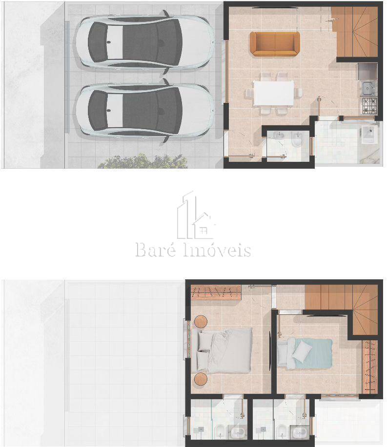 Sobrado, 2 quartos, 85 m² - Foto 1